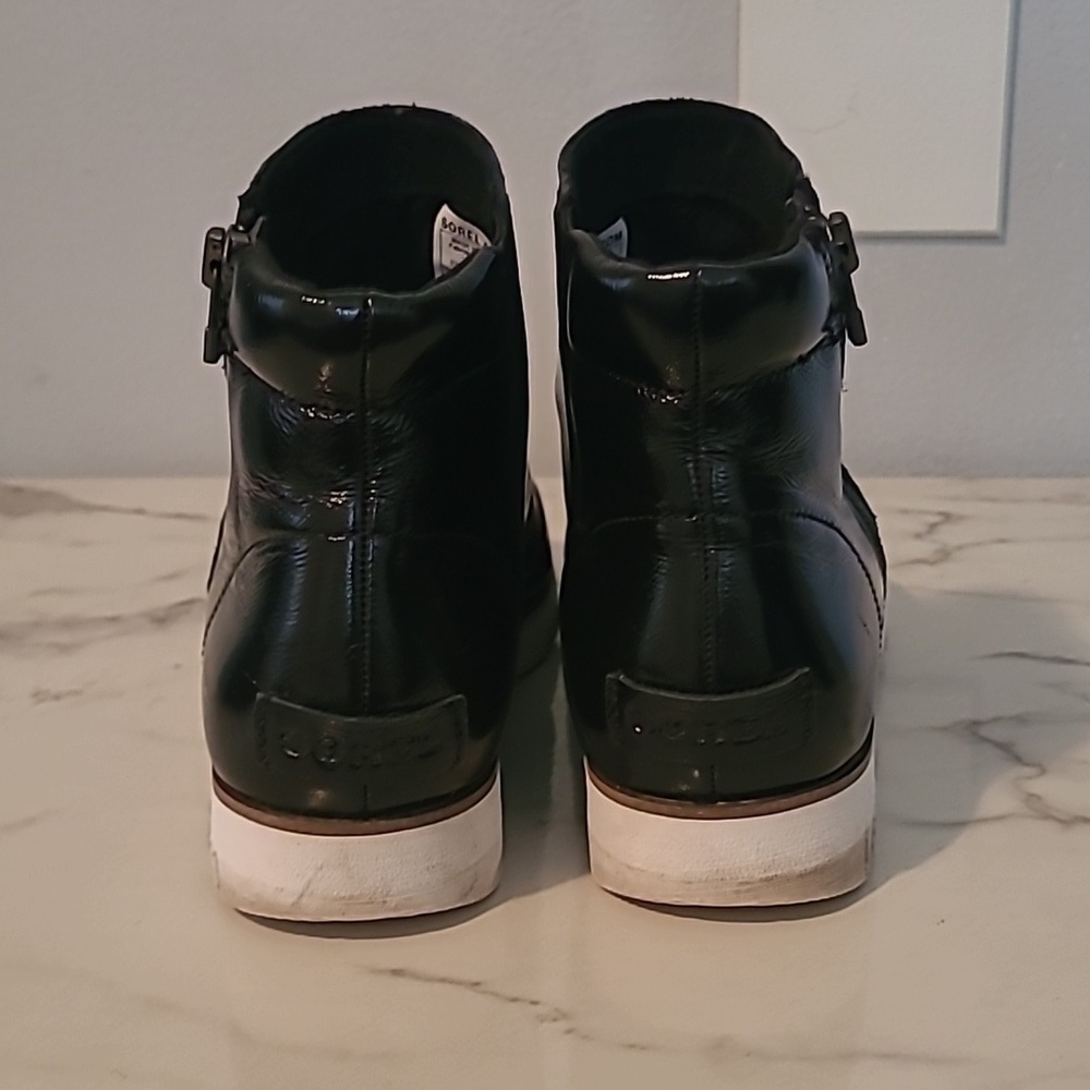 Black Leather Ankle Boots - Picture 6 of 13